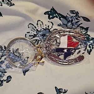 Horseshoe texas keychain